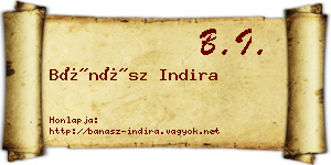 Bánász Indira névjegykártya